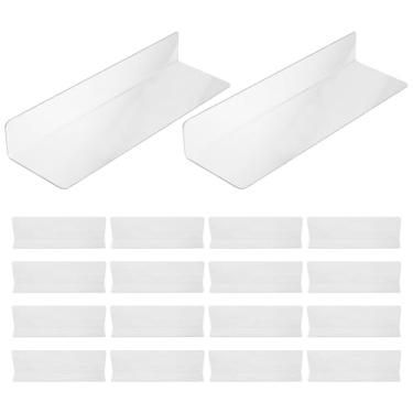 Imagem de Zerodeko 20 Peças de Divisórias de Prateleira de Plástico de 20 Cm - Organizadores Transparentes Em Forma de L para Prateleiras de Supermercado, Armários, Despensas E Expositores de Varejo 7,9 ×