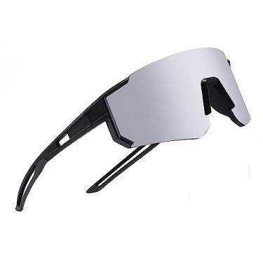 Imagem de FUSHUI Óculos de sol quadrados legais de beisebol para crianças, jovens e adolescentes, softball, armação resistente para meninos e meninas, Prata, Youth