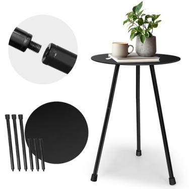 Imagem de E EASTSTORM Pequena mesa dobrável, fácil de armazenar, mesa de piquenique compacta e portátil para churrasqueira, acampamento ao ar livre, jardim, pátio, jantar, churrasco, festa, mercado