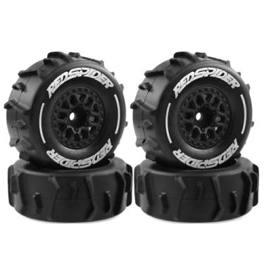 Imagem de OD:2.56" RC 1/14 RC Short Course Rubber Tires 12mm Hex for 1/14 Scale RC Car Upgrades Like ARRMA Mojave GROM (Black)