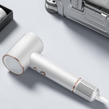 Imagem de Secador de cabelo, secador de cabelo de alta velocidade de 110.000 RPM 500 milhões, secador de cabelo iônico negativo para secagem rápida, 4 temperaturas/2 velocidades, secador de cabelo leve com