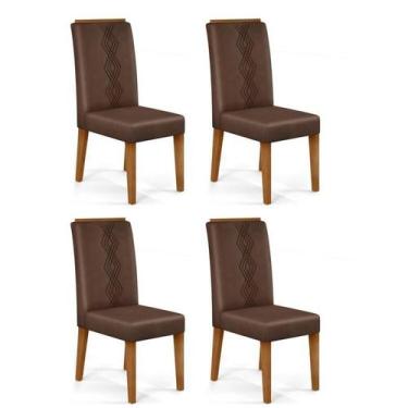 Imagem de Kit 4 Cadeiras para Sala de Jantar Yasmin - Dj Móveis