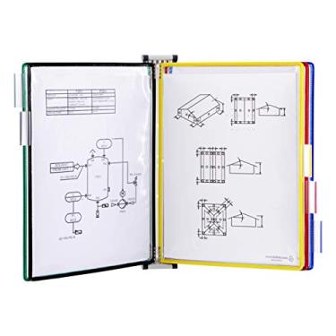 Imagem de DJOIS by Tarifold - Sistema de referência e exibição de montagem na parede - Molduras de arame de aço durável - 5 bolsos dupla face - capacidade para 10 folhas - Feito na França