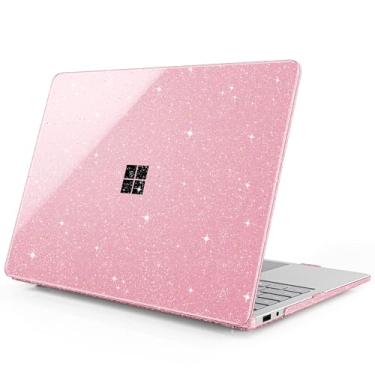 Imagem de Mektron Capa com glitter para laptop Microsoft Surface 2025 Windows 11 Copilot+ PC Surface Laptop 13 polegadas capa para tela sensível ao toque compatível com o modelo 2095, rosa brilhante