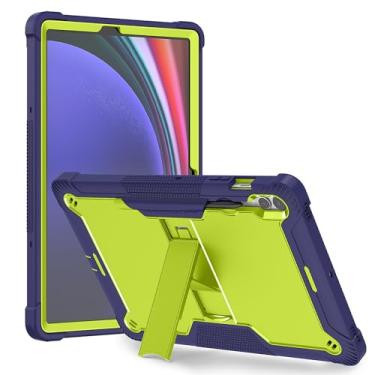 Imagem de Hoibon Capa protetora resistente à prova de choque para Samsung Galaxy Tab S9 FE Plus/S9+ Plus 5G de 12,4 polegadas 2023 com suporte para caneta S compatível com tablet Samsung Tab S9+ S9 FE+ Plus de