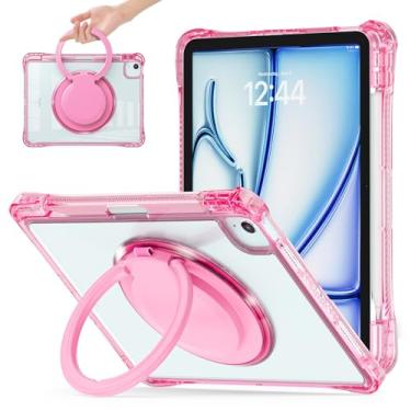 Imagem de Lepeoac Capa à prova de choque para iPad Air de 11 polegadas (M3 2025 7ª/M2 2024 6ª), compatível com iPad Air de 11 polegadas (5ª geração 2022/2020 4ª geração), capas de tablet transparentes para PC