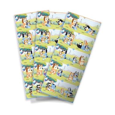 Imagem de 30 Adesivos Quadrado Festa Bluey 4x4cm Festcolor Licenciado - Inspire 