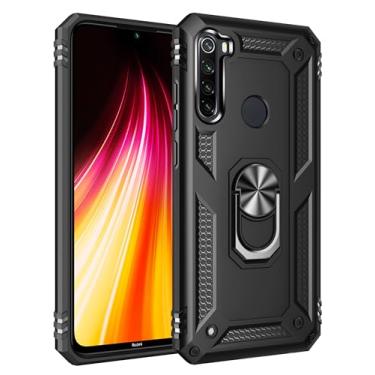 Imagem de SORAKA Capa para Xiaomi Redmi Note 8T com suporte para anel Capa Slim Fit de TPU macio Capa Redmi Note 8T com placa de metal para suporte magnético de telefone para carro