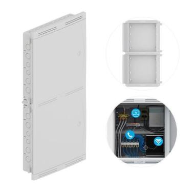 Imagem de Quadro Sistema VDI Tigre 80x40cm Embutir para Rede e TV