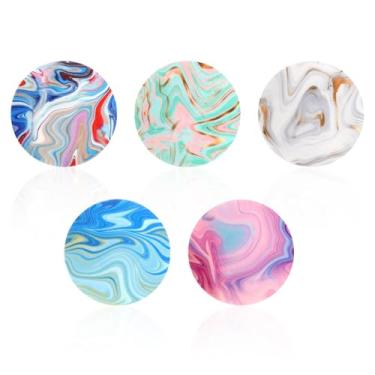 Imagem de 10pçs Capas Sensor para Libre 2/3, Respiráveis Adesivos Impermeáveis Fita de Sobreadesivo CGM Adesivos Sensor para Libre Acessórios (Degradê Mármore, 5 Estilos)