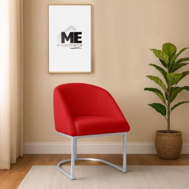 Imagem de Banqueta Poltrona Lua Penteadeira E Salão Com Base Metálica prata, ver