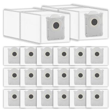 Imagem de (20 peças) X9 PRO Omni Substituição Saco de Aspirador para Ecovacs Deebot X8 Pro OMNI/ T50 PRO Omni/ X8 Omni/ T80 Omni/ X9 Pro Omni Robô Aspirador, Camada de Filtro de Carvão Ativado, Saco Descartável