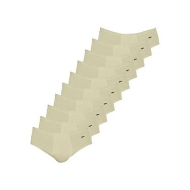 Imagem de Kit com 10 Cuecas Slip Zorba com Abertura 172, Bege, G