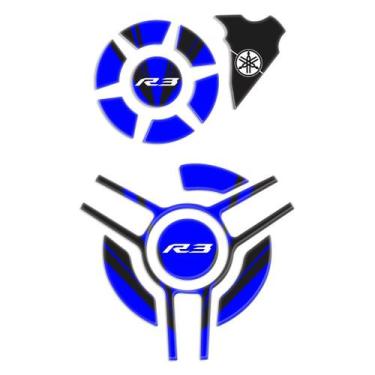 Imagem de Adesivo Protetor Tank Pad YZF R3 2016 a 2020 - Motor Resinado - Cromo 