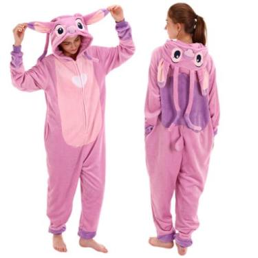 Imagem de Pijama COSUSKET Snug Fit unissex para adultos, flanela rosa