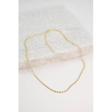 Imagem de Colar Bolinha 2mm Ouro - 01 unidade - Bijuteria Elegante - no-brand