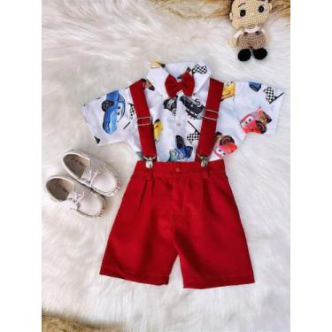 Imagem de Conjunto do Relâmpago McQueen Carros com Short e Camisa para Crianças 