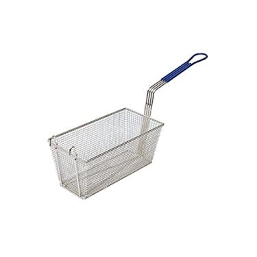 Imagem de Cesto de fritura mini cesta de batatas fritas de aço inoxidável escumadeira de óleo quadrada utensílios de cozinha cesta frita asa de frango cesta de fritura profunda