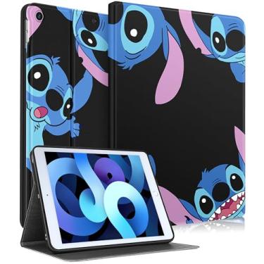 Imagem de JoySolar Capa fólio para iPad 7ª/8ª/9ª geração – Design fofo protetor estilo livro clássico desenho kawaii padrão para crianças, meninos, meninas, adultos, capa moderna