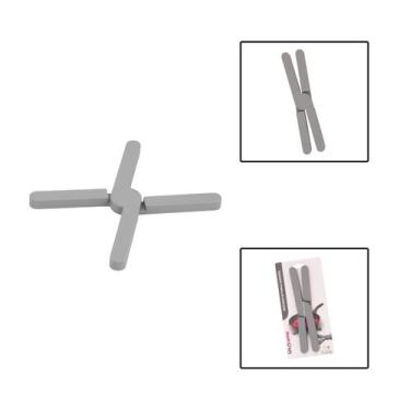 Imagem de Descanso Suporte De Panela Dobrável Silicone Cinza - UnyHome