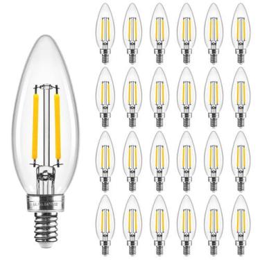 Imagem de Lâmpada LED Hizashi E12 Candelabra 4W 3000K 450lm, pacote com 24