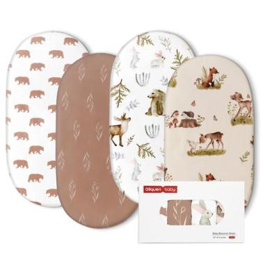 Imagem de Lençóis de berço GLLQUEN Baby, pacote com 4, 32 x 16 cm, florais elega