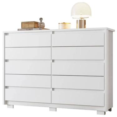 Imagem de Cômoda Duetto 10 Gavetas Albatroz Cor Branco