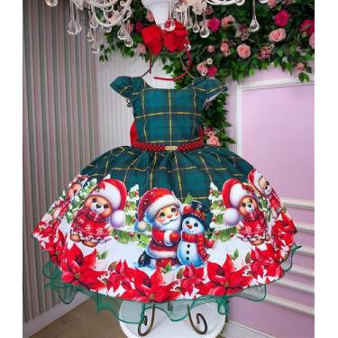 Imagem de Vestido Infantil Banana Club Brilho de Neve - Natal, Apple, 4