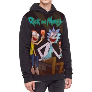 Imagem de Moletom Com Capuz Rick And Morty Full Print Ref:45 - smoke, Preto, P
