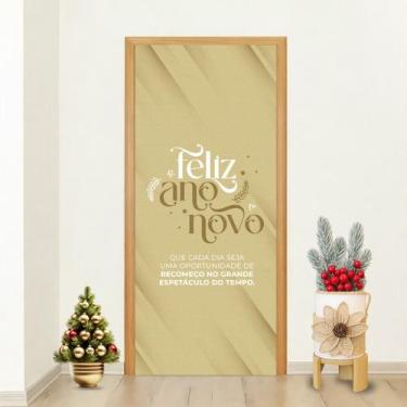 Imagem de Capa Porta Ano Novo 2026 Decoração Festiva De Recomeço E Esperança Par