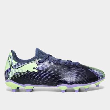 Imagem de Chuteira Campo Puma Future 7 Play Unissex, Verde, Cinza, 40