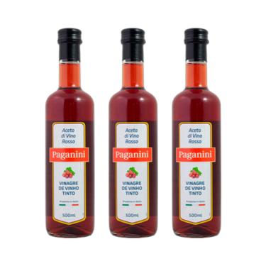 Imagem de Kit 3X: Vinagre de Vinho Tinto Italiano Paganini 500ml