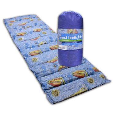 Imagem de Colchonete Saco Dormir Mont Long Campo Praia Azul Solteiro