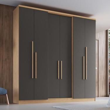 Imagem de Guarda-roupa 6 Portas 2 Gavetas Sonata New - Móveis Castro