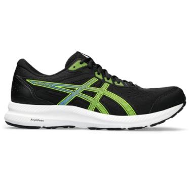 Imagem de ASICS Tênis de corrida masculino Gel-Contend 8, Preto/Limão elétrico, 10 X-Wide