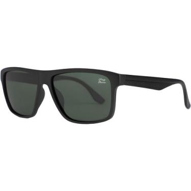 Imagem de Óculos de Sol Masculino Casual Quadrado Polarizado+UV400 Lente Verde C