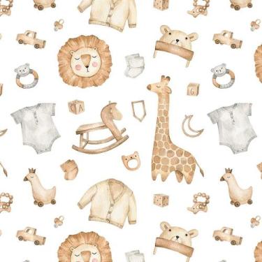 Imagem de Tecido Tricoline Safári e Brinquedos Baby - Peripan - 50 x 150 cm - Id