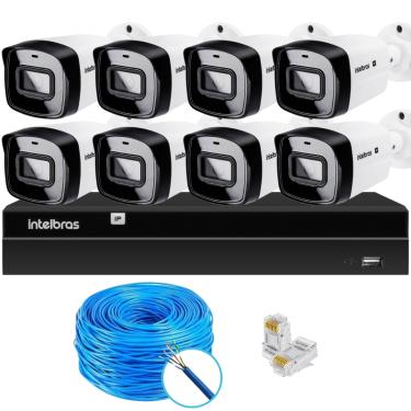 Imagem de Kit 8 Câmeras IP Vipc 1230B Intelbras NVD 1408P S/HD