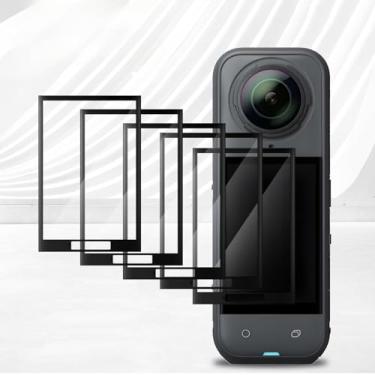 Imagem de 3 Peças de Películas Curvas de Plexiglass 3D para Insta360 X5 Flexível HD Transparente Anti-riscos Protetores de Tela para Insta360 X5