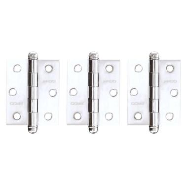 Imagem de Dobradiça Sem Rolamento Inox Polido Pado 3530 - 3.1-2 Com 3 Unidades