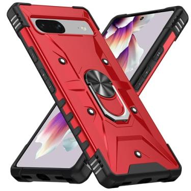 Imagem de SORAKA Capa para Google Pixel 8 com suporte para anel,PC rígido e TPU macio,proteção dupla 2 em 1,compatível com suportes magnéticos para carros