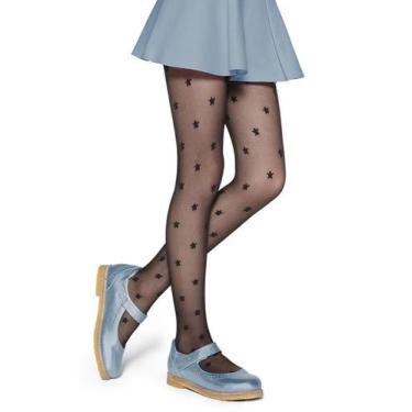 Imagem de Meia-Calça Lupo Kids 02515-003 Fio 20 Estrelinhas Poliamida T. BB/G, P