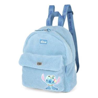 Imagem de Mini Mochila Stitch Pelúcia Stitch Bolsa Passeio Creche Fofa - Luxcel