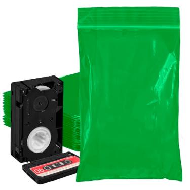 Imagem de PUREVACY Sacos de zíper verdes para embalagem, 15 x 23 cm. Pacote com 1000 sacos de plástico. Sacos de plástico recicláveis. Sacos de zíper de polietileno de 2 mm de espessura. Saco reciclável com