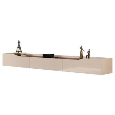 Imagem de Rack Suspenso Para Painel Ou Tv Até 75 Polegadas 2,18m 3 Gavetas Efraí