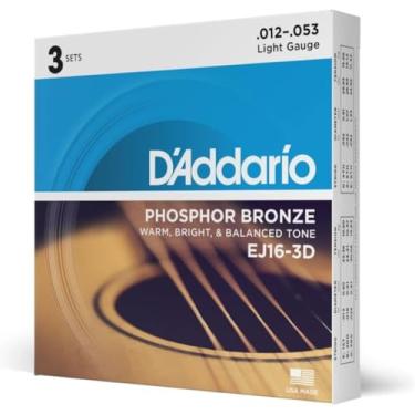Imagem de Encordoamento Para Violão Aço .012-.053 (Pacote Com 3 jogos) D'Addario Phosphor Bronze EJ16-3D