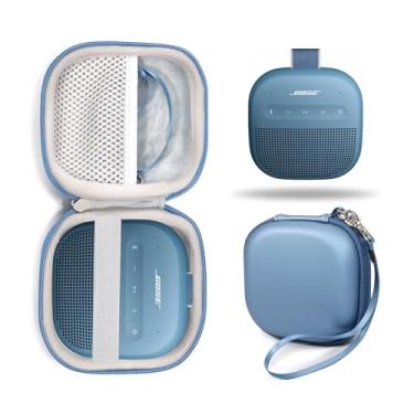 Imagem de GETGEAR Capa protetora projetada para o novo alto-falante Bluetooth portátil Bose SoundLink (2ª geração), capa rígida de viagem à prova de choque com bolso de malha e alça de pulso – Apenas capa (azul