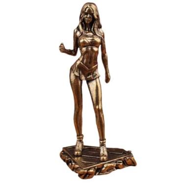Imagem de Yahu Lando Mini estátuas de latão, estatueta de beleza de passarela, decoração de moda em miniatura requintada