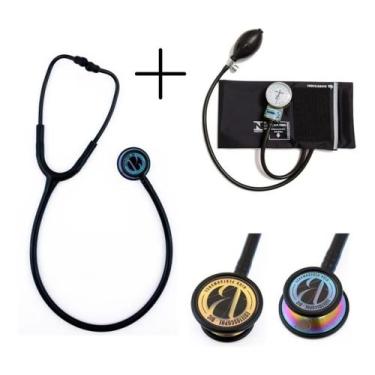 Imagem de Kit Aparelho De Pressão + Esteto Profissional Eternity Bic,  Blac Ribb