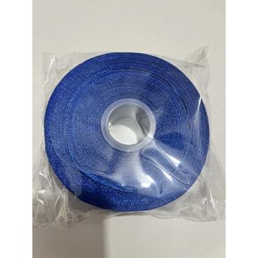 Imagem de ZHIAXTON Fita azul royal de 3,8 cm, fita de cetim azul de face única de 60 metros para embrulho de presente, buquê de flores, laços feitos à mão, guirlanda de rosas, artesanato, aniversário, casamento